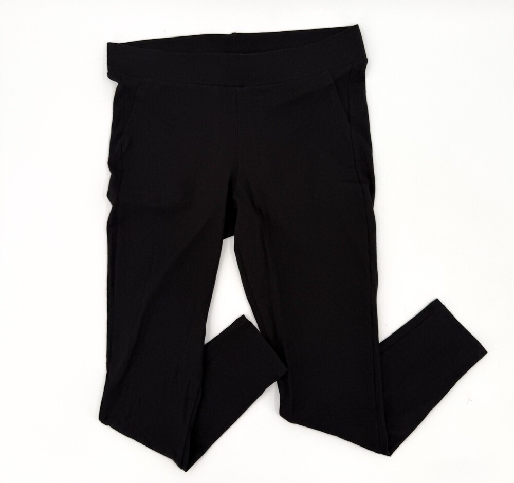 Torrid Leggings Womens 1X Plus Black Cotton Stretch Pull On Pockets High Rise